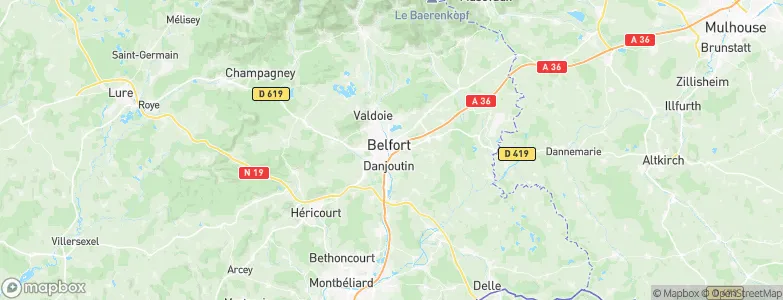 Belfort, France Map