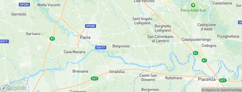 Belgioioso, Italy Map