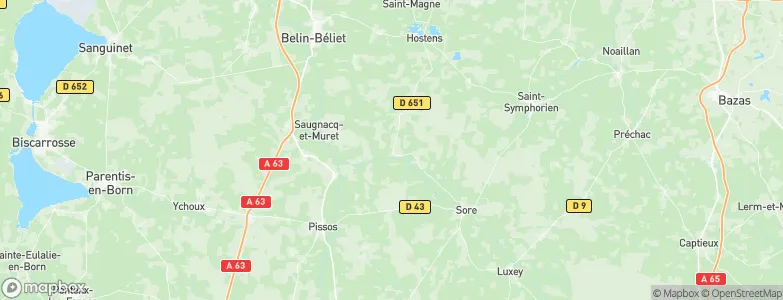 Belhade, France Map