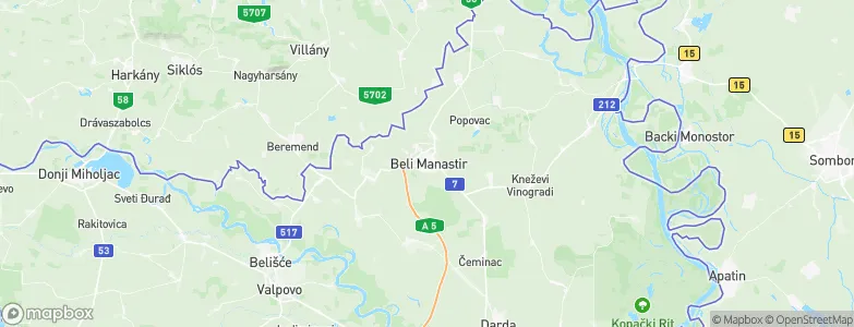 Beli Manastir, Croatia Map