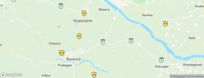 Beliātor, India Map
