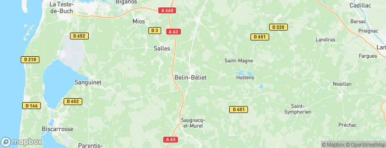 Belin-Béliet, France Map