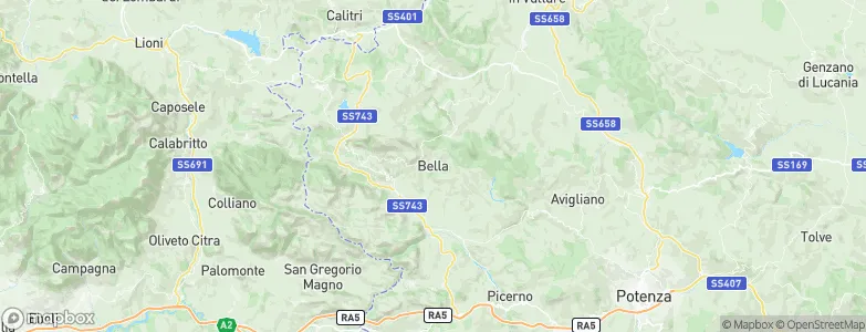 Bella, Italy Map