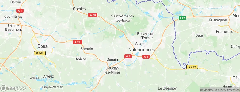 Bellaing, France Map
