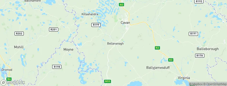 Bellananagh, Ireland Map