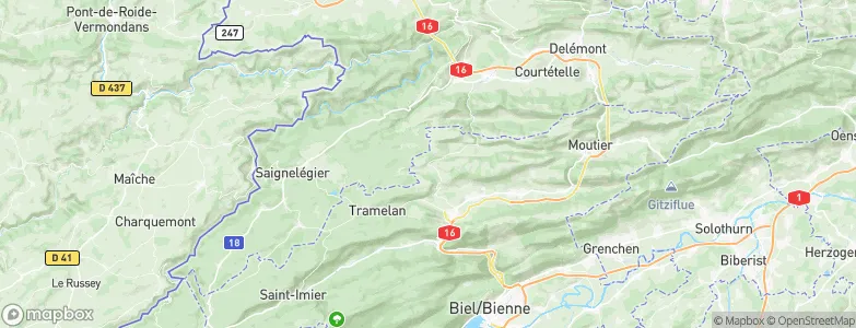 Bellelay, Switzerland Map