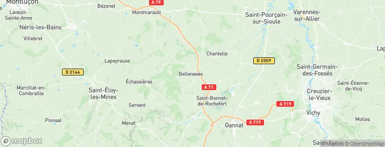 Bellenaves, France Map