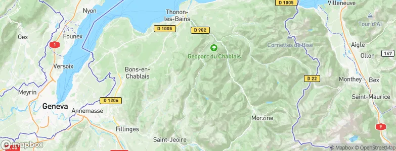 Bellevaux, France Map