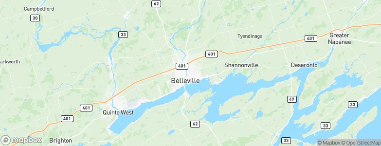 Belleville, Canada Map