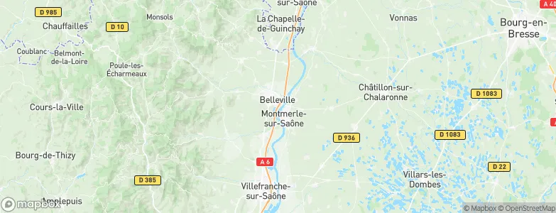 Belleville, France Map