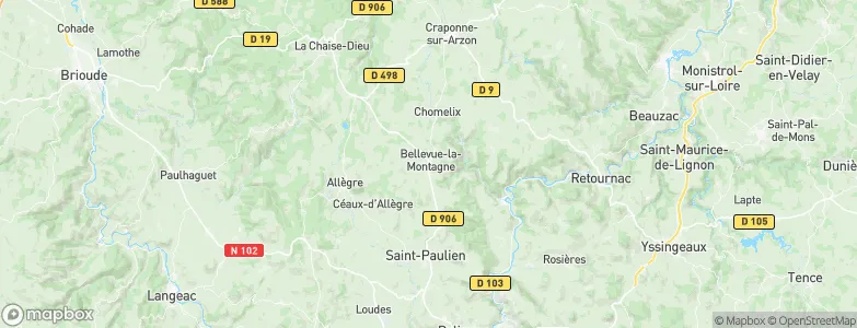 Bellevue-la-Montagne, France Map