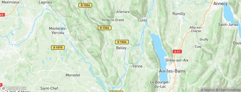 Belley, France Map