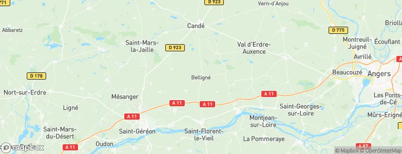 Belligné, France Map