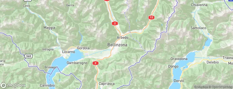 Bellinzona, Switzerland Map