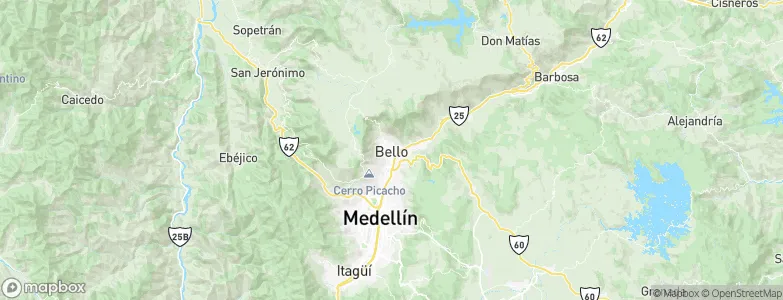 Bello, Colombia Map