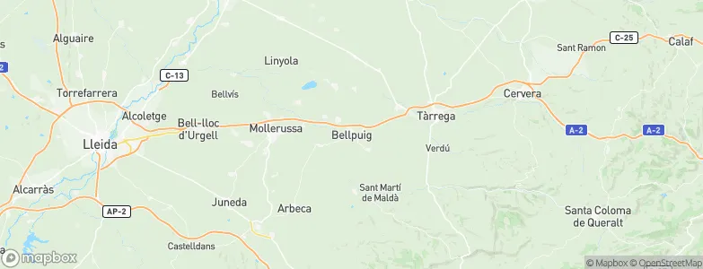 Bellpuig, Spain Map