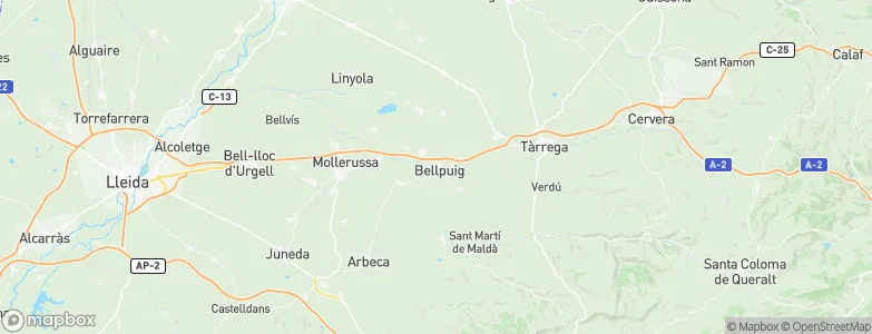 Bellpuig, Spain Map