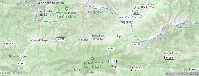 Bellver de Cerdanya, Spain Map