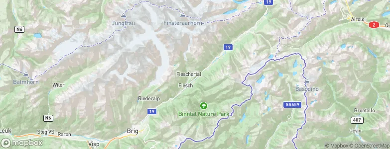 Bellwald, Switzerland Map
