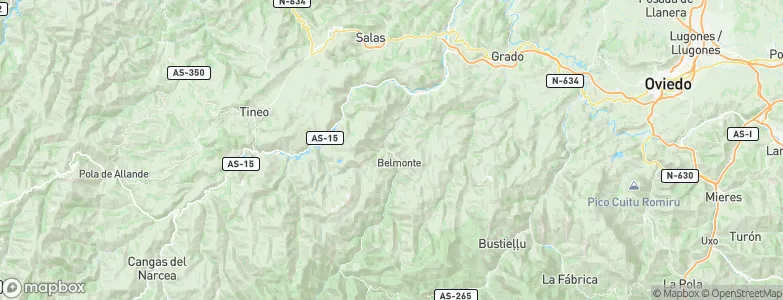 Belmonte de Miranda, Spain Map