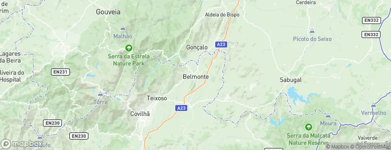 Belmonte Municipality, Portugal Map