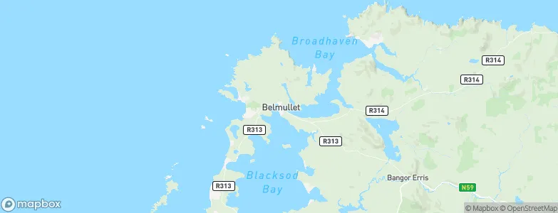 Belmullet, Ireland Map