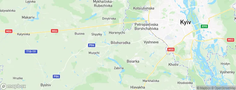 Belogorodka, Ukraine Map