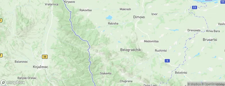 Belogradchik, Bulgaria Map