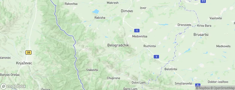 Belogradchik, Bulgaria Map