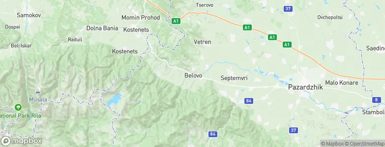 Belovo, Bulgaria Map