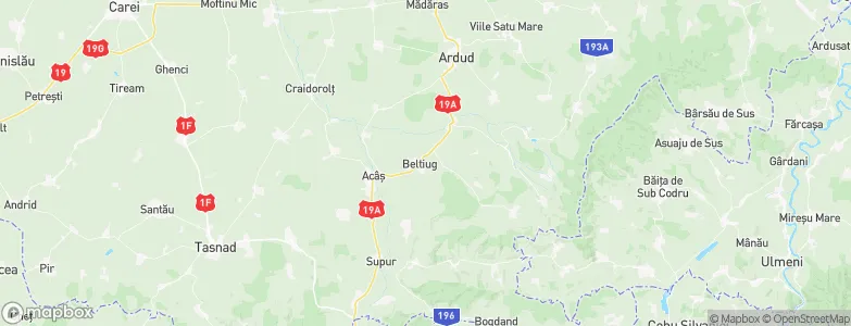 Beltiug, Romania Map