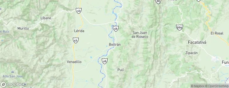 Beltrán, Colombia Map