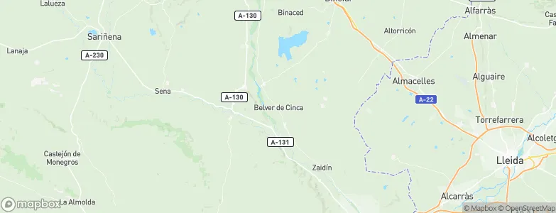 Belver de Cinca, Spain Map