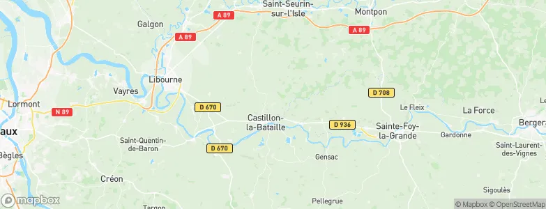 Belvès-de-Castillon, France Map