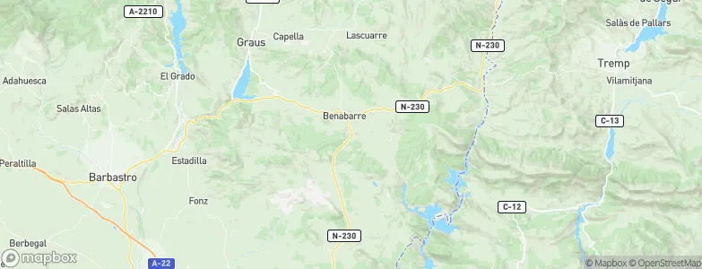 Benabarre, Spain Map