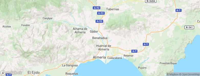 Benahadux, Spain Map