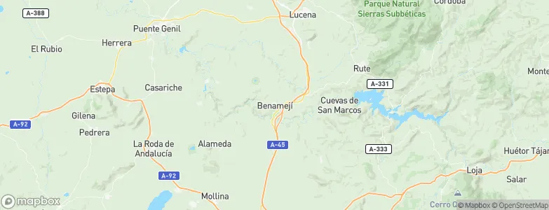 Benamejí, Spain Map