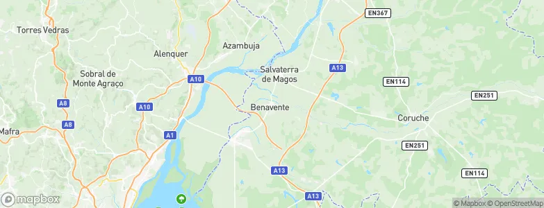 Benavente, Portugal Map