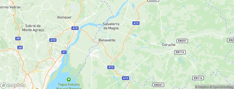 Benavente, Portugal Map