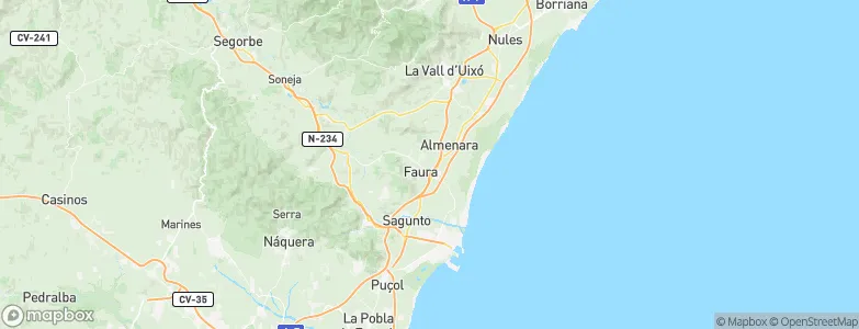 Benavites, Spain Map