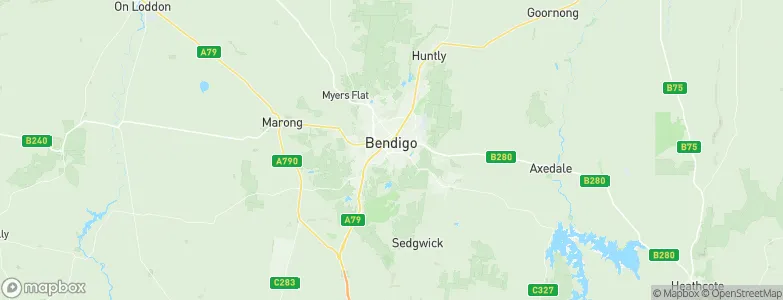 Bendigo, Australia Map
