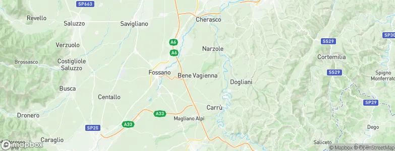 Bene Vagienna, Italy Map