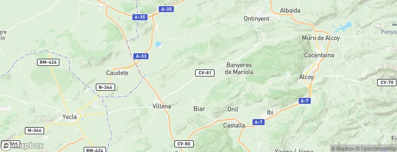 Beneixama, Spain Map