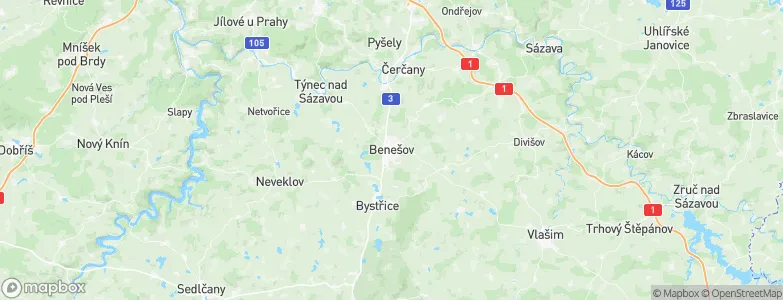 Benešov, Czechia Map