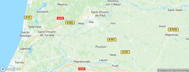 Bénesse-lès-Dax, France Map