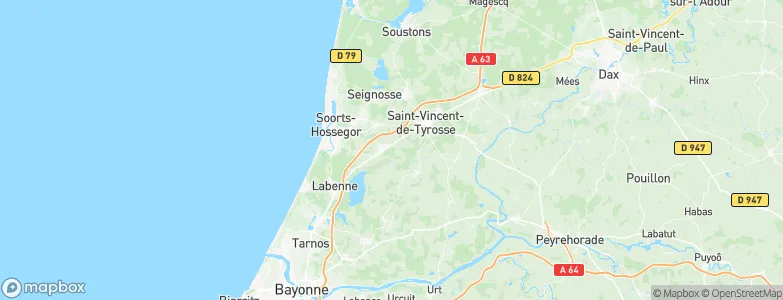 Bénesse-Maremne, France Map