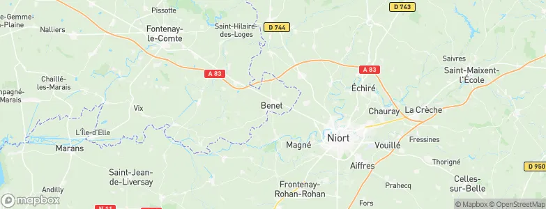 Benet, France Map