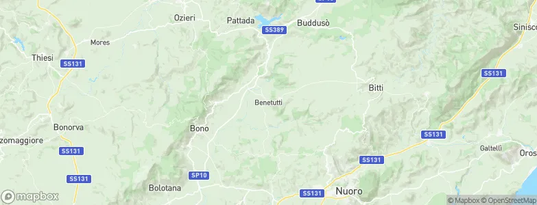 Benetutti, Italy Map