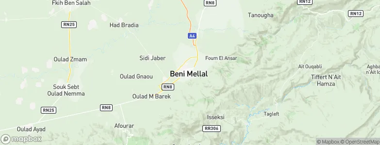 Beni Mellal, Morocco Map