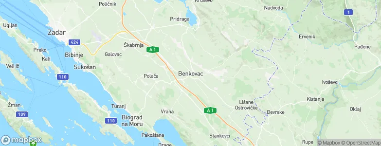 Benkovac, Croatia Map